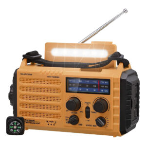 Nødradio FM radio med 5000mAh powerbank orange